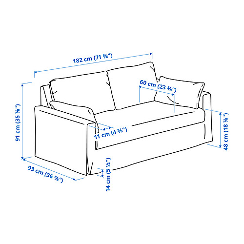 HYLTARP, 2-seat sofa. 6 of 6 open dialog