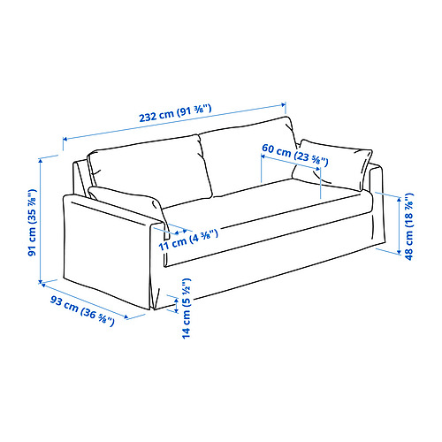 HYLTARP, sofá 3 plazas. 5 de 5 abrir diálogo