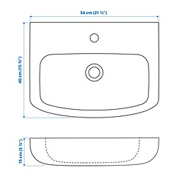 Measurement Illustration - BJÖRKÅN sink