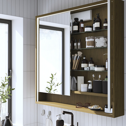FAXÄLVEN, mirror cabinet with built-in lighting. 4 of 5 open dialog