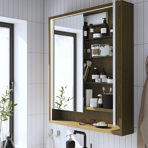 FAXÄLVEN, mirror cabinet with built-in lighting. 4 of 5 open dialog