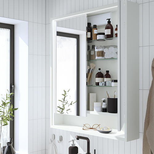 FAXÄLVEN, mirror cabinet with built-in lighting. 4 of 5 open dialog