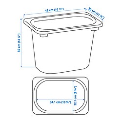 Measurement Illustration - TROFAST storage box
