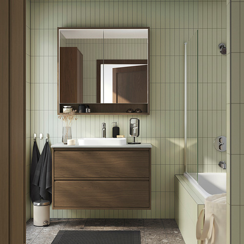 FAXÄLVEN, mirror cabinet with built-in lighting. 2 of 5 open dialog