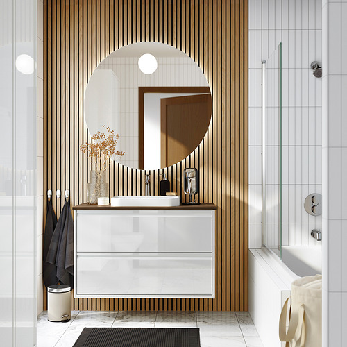 ÄNGSJÖN / BACKSJÖN, sink cabinet with drawers and BROGRUND faucet. 2 of 8 open dialog