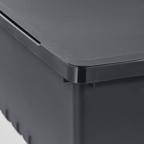 Caja de almacenamiento negra, segura y duradera.