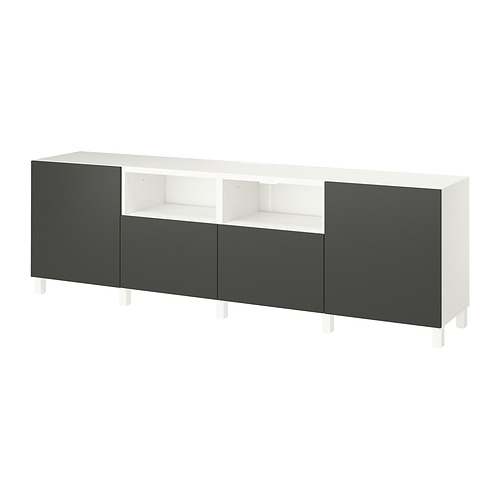 BESTÅ, TV bench with drawer runner, soft-closing. 1 of 8 open dialog