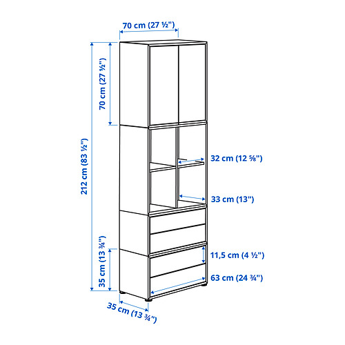 Measurement Illustration - EKET cabinet