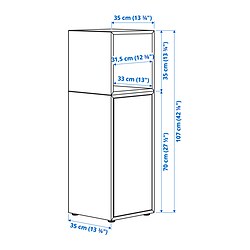 Measurement Illustration - EKET storage combination with feet
