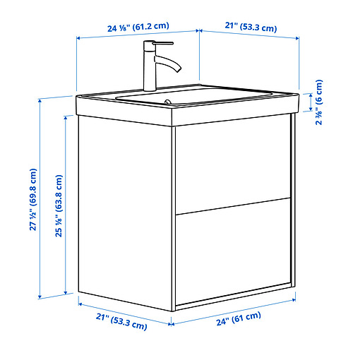 ÄNGSJÖN / BACKSJÖN, mueble lavamanos con gavetas y llave BROGRUND,. 6 de 6 abrir diálogo