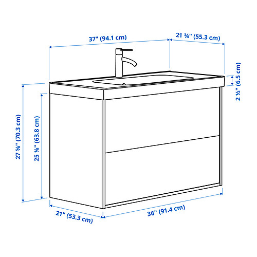 ÄNGSJÖN / ORRSJÖN, tocador de baño+cajones. 7 de 7 abrir diálogo