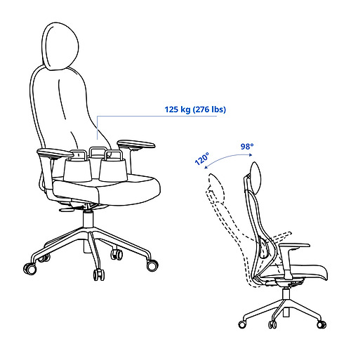 UTKLASSNING, sillón para gaming. 3 de 11 abrir diálogo