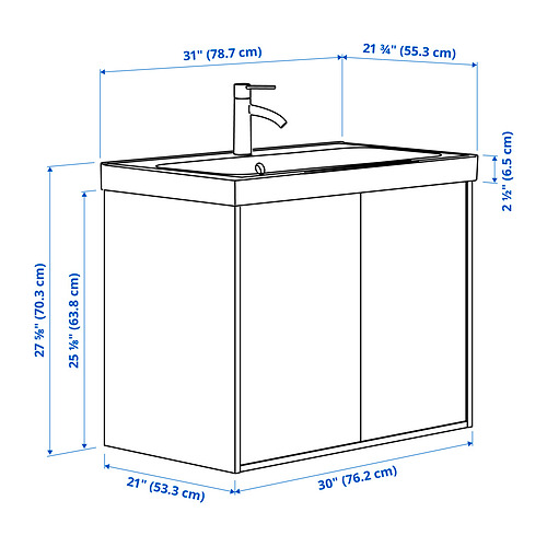 HAVBÄCK / ORRSJÖN, tocador de baño+puertas. 5 de 5 abrir diálogo