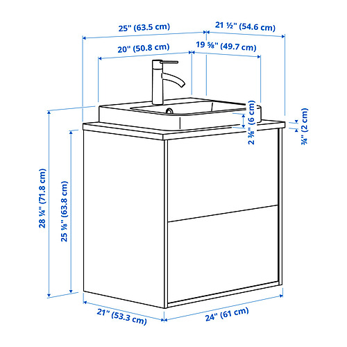 ÄNGSJÖN / BACKSJÖN, tocador de baño+cajones. 8 de 8 abrir diálogo