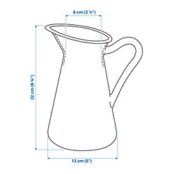 Ilustración de medidas - SOCKERÄRT florero