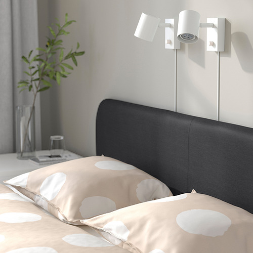 SLATTUM, cama Queen tapizado. 4 de 8 abrir diálogo