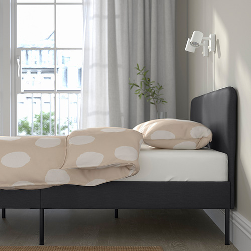 SLATTUM, cama Queen tapizado. 3 de 8 abrir diálogo
