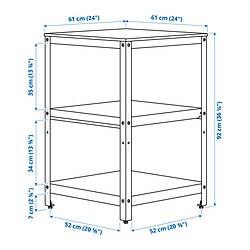 Measurement Illustration - GRILLSKÄR open kitchen unit