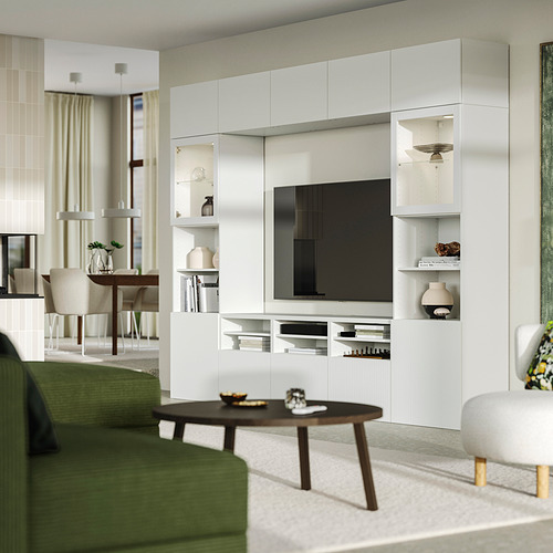 BESTÅ, TV storage with drawer runner, push-open. 2 of 4 open dialog