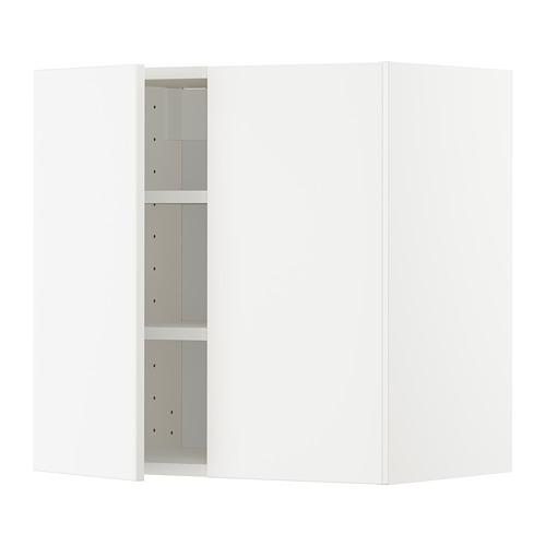 Mueble de cocina blanco METOD: diseño elegante y moderno con estantes ajustables.