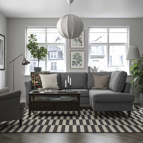 EKHOLMA, corner sofa 4-seat with open end. 2 of 6 open dialog