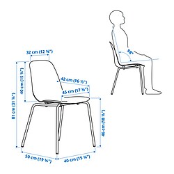 Measurement Illustration - SKÅLSTA chair
