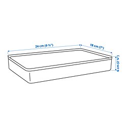 Ilustración de medidas - HARVMATTA caja con compartimientos