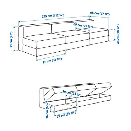 JÄTTEBO, 4.5-seat modular sofa. 9 of 9 open dialog