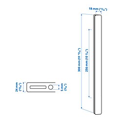 Measurement Illustration - HACKÅS handle