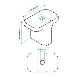 Measurement Illustration - HACKÅS knob