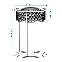 Ilustración de medidas - BLÅKRÅKA pedestal para plantas