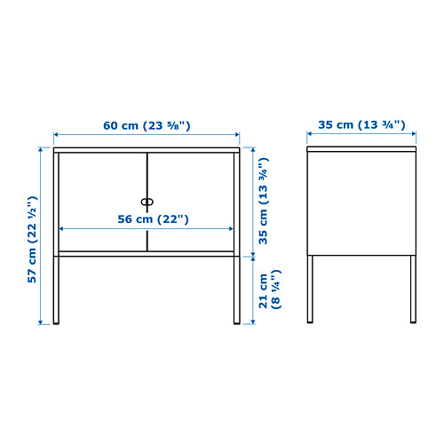 Measurement Illustration - LIXHULT cabinet