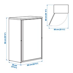 Measurement Illustration - SUNDSÖ cabinet, outdoor/indoor