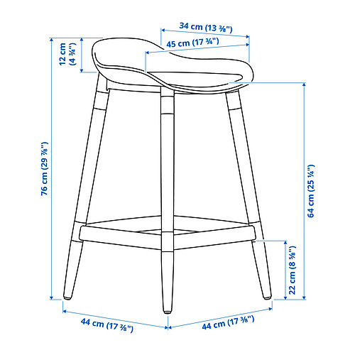 GRÖNSTA, bar stool. 5 of 5 open dialog