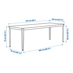 Measurement Illustration - TEGELÖN table, outdoor