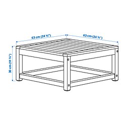 Ilustración de medidas - NÄMMARÖ mesa de centro modular exterior