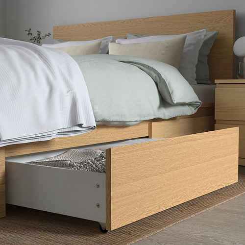 MALM, cama Queen alta con 2 gavetas de almacenaje. 5 de 9 abrir diálogo