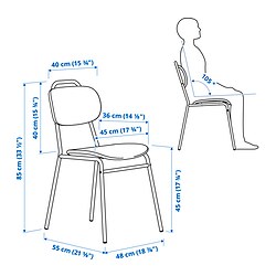 Ilustración de medidas - ENSHOLM silla