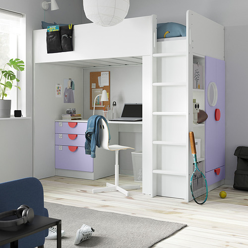 SMÅSTAD, loft bed. 2 of 6 open dialog