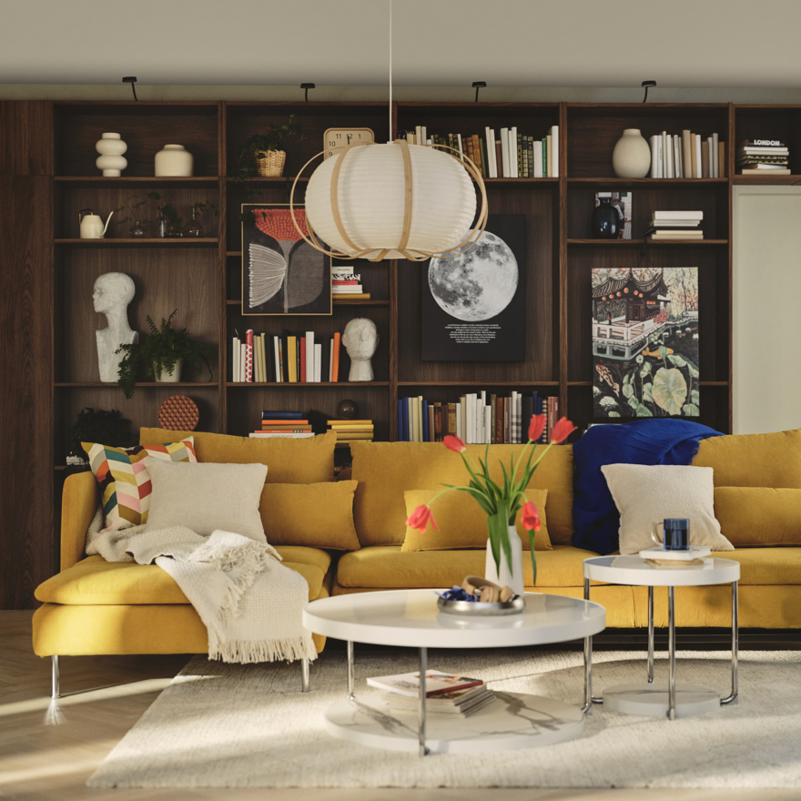 SÖDERHAMN, sectional, 4-seat with chaise. 3 of 8 open dialog