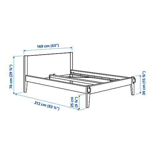 TAXÅSKLINT, bed frame. 8 of 8 open dialog