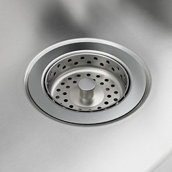 Measurement Illustration - HILLESJÖN 1 1/2 bowl dual mount sink