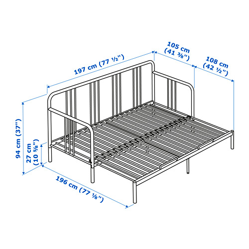 FYRESDAL, day-bed frame Twin, without mattress. 9 of 9 open dialog