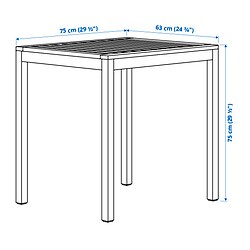 Ilustración de medidas - NÄMMARÖ Mesa de exterior
