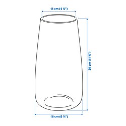 Measurement Illustration - BERÄKNA vase