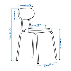Measurement Illustration - SANDSBERG chair