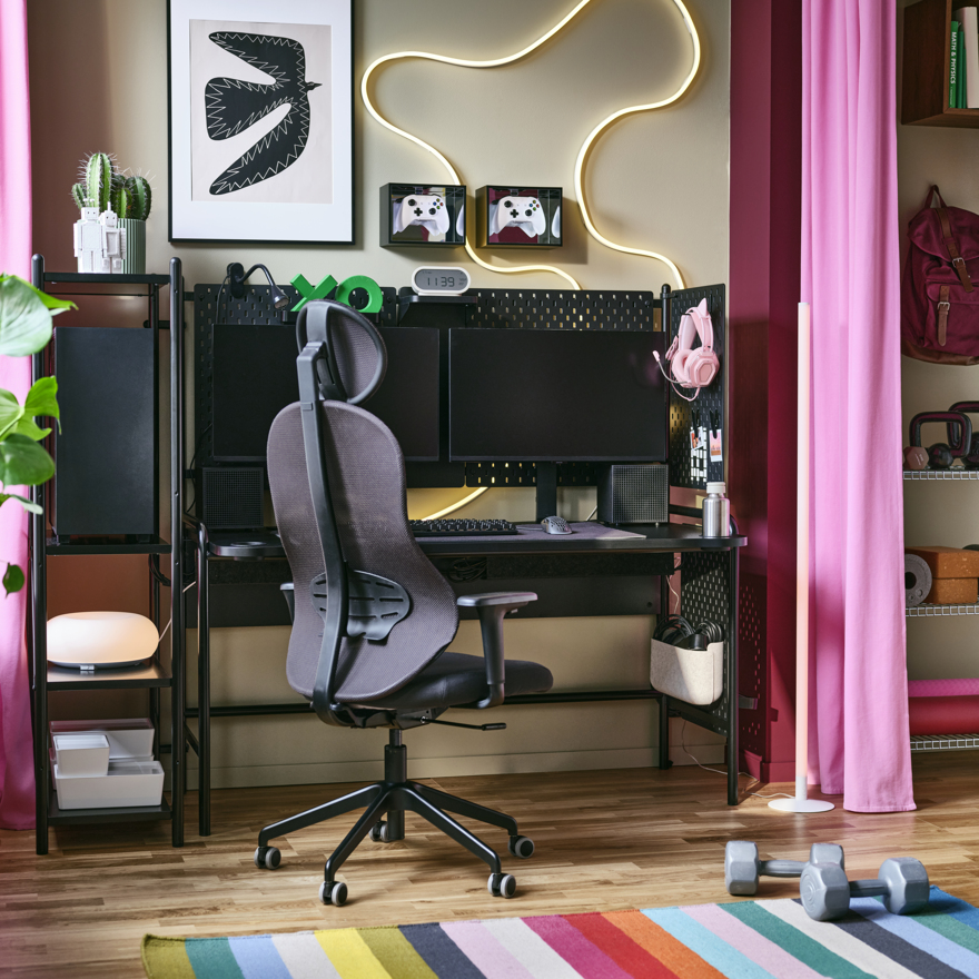 FRÖSKELÅS, escritorio para gaming. 4 de 10 abrir diálogo