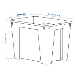 Ilustración de medidas - SAMLA caja