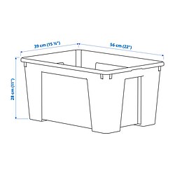 Ilustración de medidas - SAMLA caja