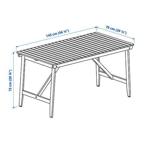 ASKHOLMEN, outdoor table and 4 armchairs. 3 of 4 open dialog